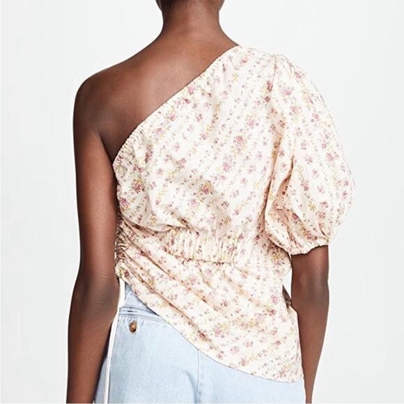 Petersyn Abigail One Shoulder Floral Print Cotton Top Size XS - Picture 2 of 14